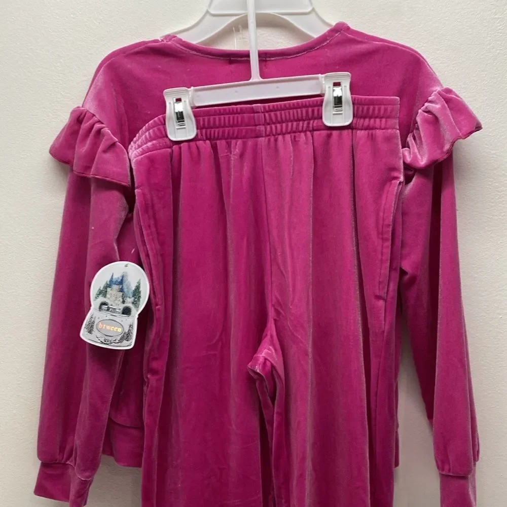 🔥 Btween velvet pink 2 pc set sweater & pants sz 10 New - Picture 4 of 5